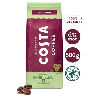 COSTA COFFEE Bright Blend Medium Roast Kawa ziarnista palona 500 g - 0
