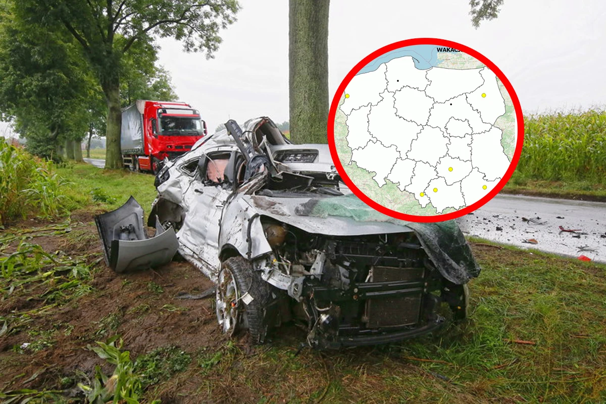 Policja uruchomiła wakacyjną mapę śmiertelnych wypadków Policja uruchomiła wakacyjną mapę śmiertelnych wypadków