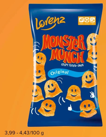Monster Munch Original Chrupki ziemniaczane solone 100 g
