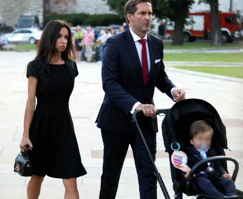 Marta Kaczyńska z mężem