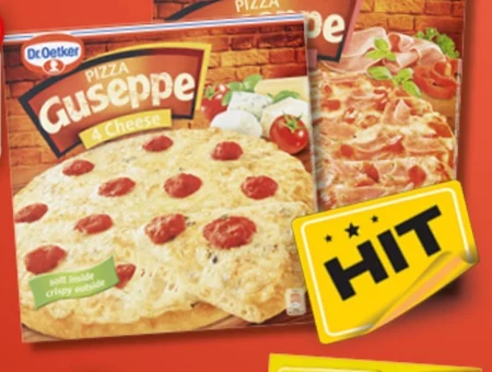 Dr. Oetker Guseppe Pizza 4 sery z pikantnym sosem pomidorowym 380 g