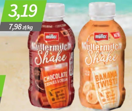 Müller Müllermilch Shake Napój mleczny o smaku bananowym 400 g