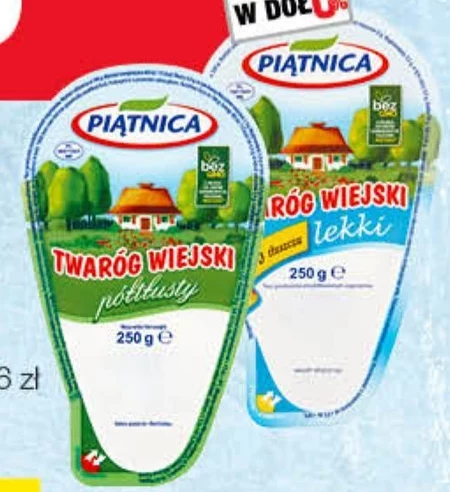 Piątnica Twaróg wiejski półtłusty 250 g