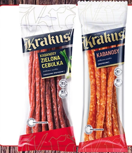 Krakus Extra cienkie kabanosy zielona cebulka 95 g
