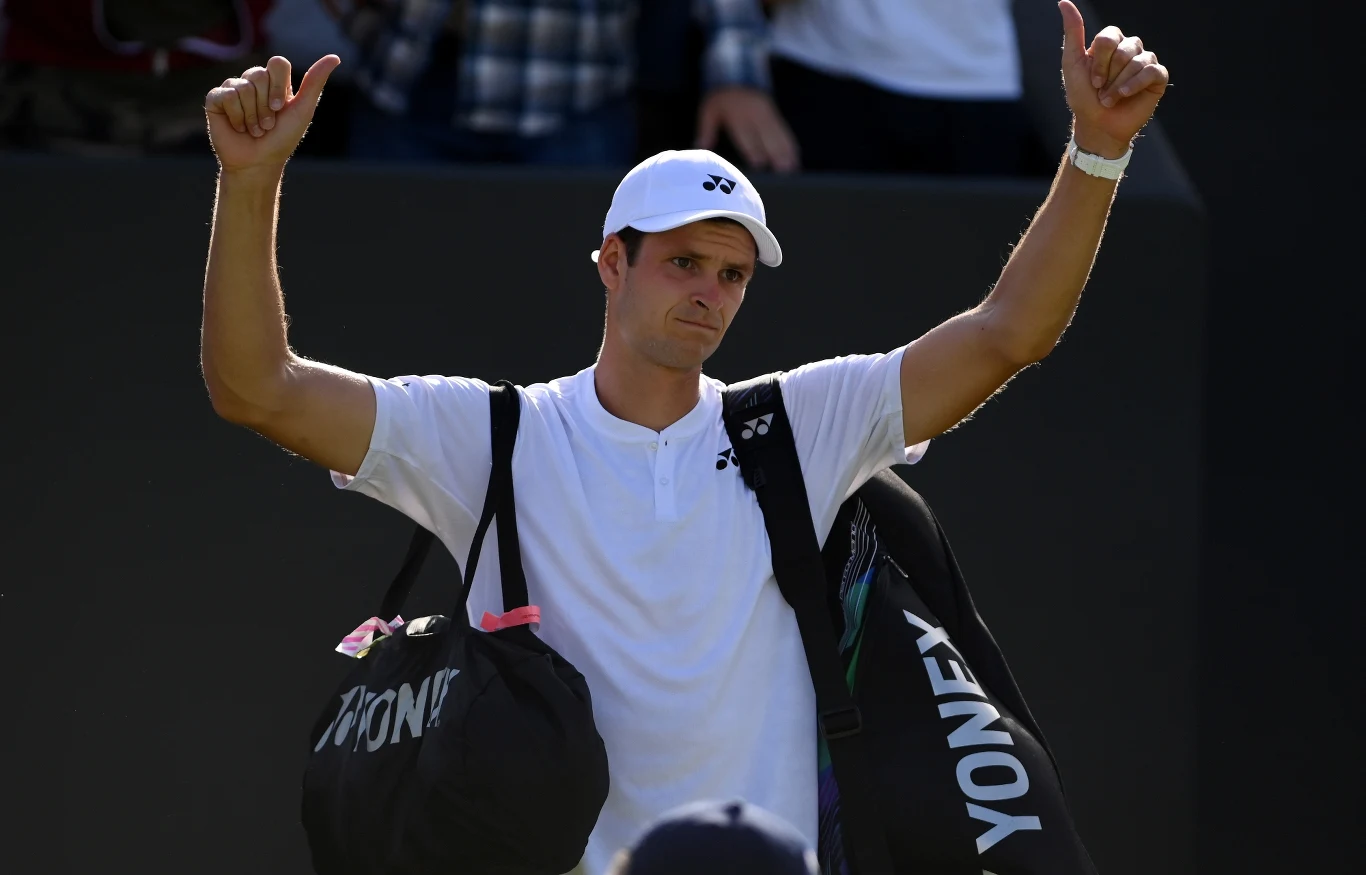Hubert Hurkacz pożegnał się z Wimbledonem Hubert Hurkacz pożegnał się z Wimbledonem