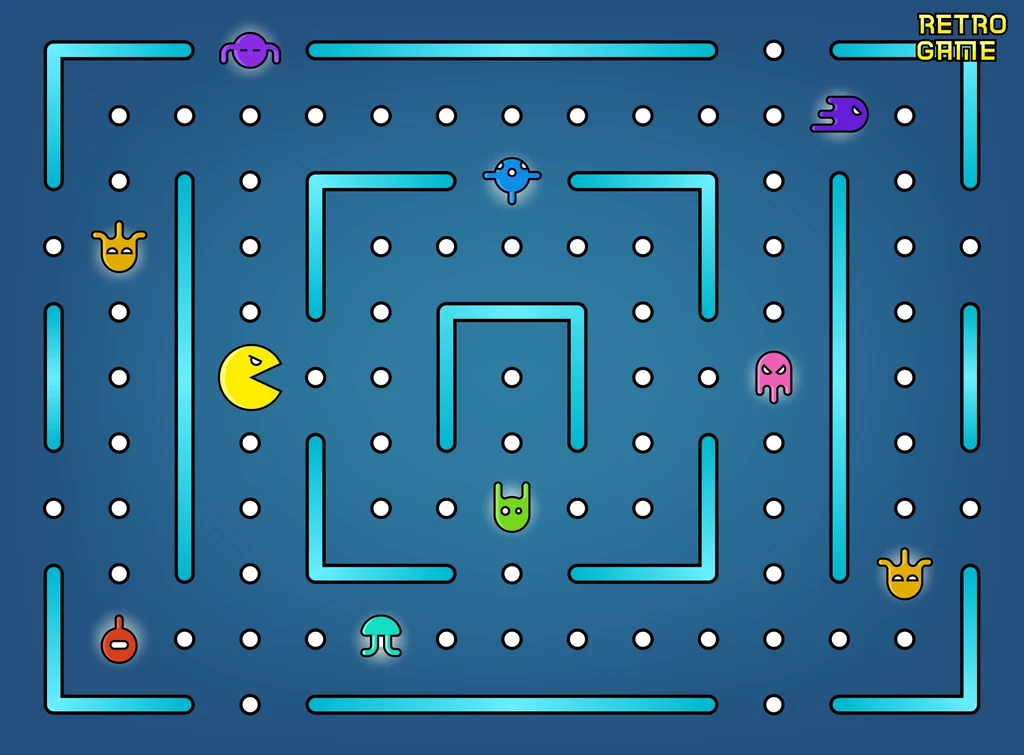 Pac-Man to komputerowa gra zręcznościowa wyprodukowana i wydana przez Namco w 1980 roku, która umocniła pozycję ATARI na rynku automatów do gry