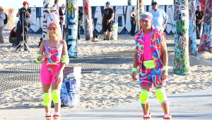 Margot Robbie i Ryan Gosling na planie "Barbie"