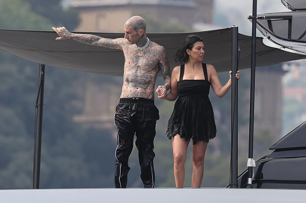 Travis Barker i Kourtney Kardashian po ślubie w Portofino - 23 maja 2022 r.