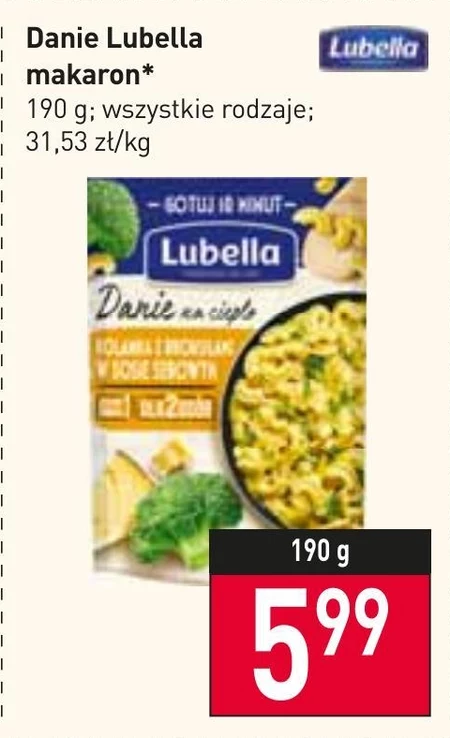 Lubella Danie na ciepło kolanka z brokułami w sosie serowym 190 g