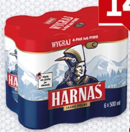 Harnaś Piwo jasne pełne 6 x 500 ml