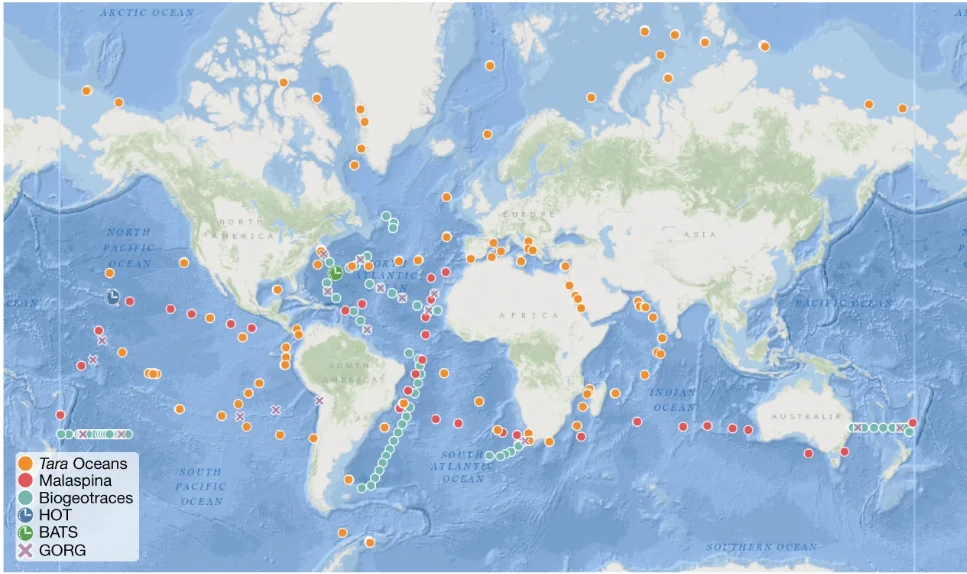 Miejsca poboru próbek analizowanych przez naukowców Miejsca poboru próbek analizowanych przez naukowców