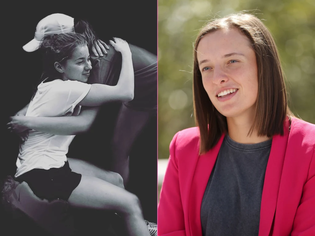 Iga Świątek i Maja Chwalińska