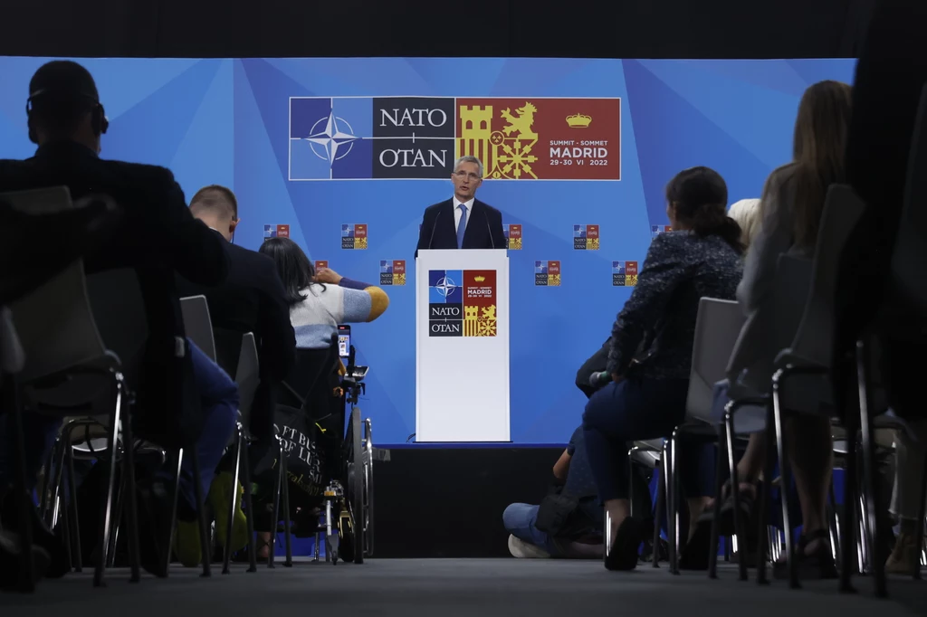 Jens Stoltenberg podczas szczytu NATO w Madrycie Jens Stoltenberg podczas szczytu NATO w Madrycie