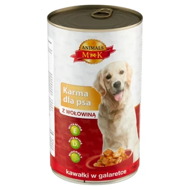 MK Animals Karma dla psa kawałki w galaretce z wołowiną 1240 g - 0