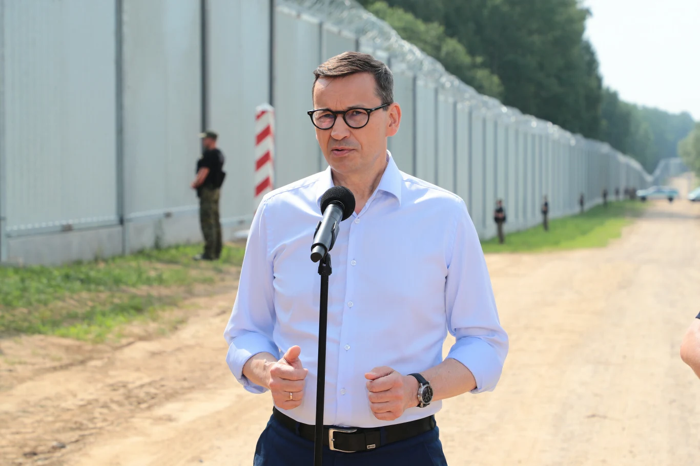 Mateusz Morawiecki w Kuźnicy Mateusz Morawiecki w Kuźnicy