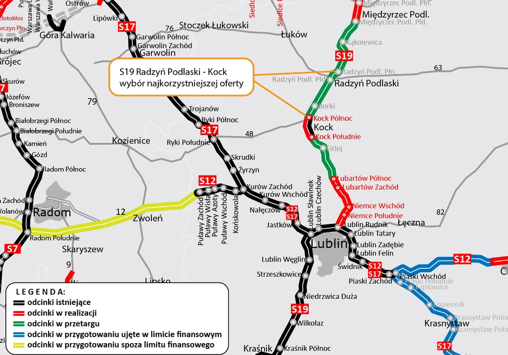 Wybrano firmę, która wybuduje drogę S19 między Kockiem a Radzyniem Podlaskim