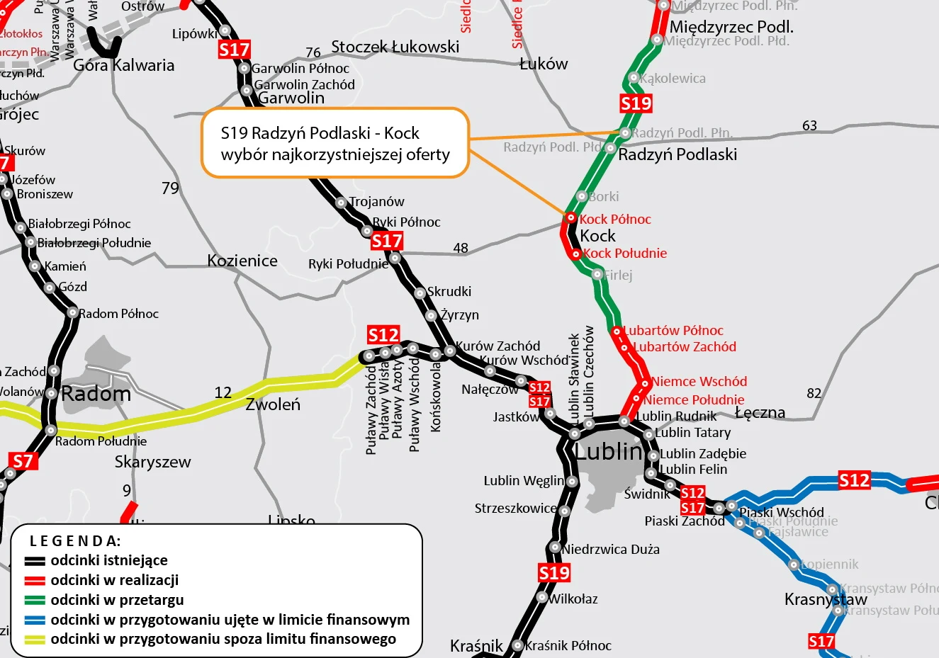 Wybrano firmę, która wybuduje drogę S19 między Kockiem a Radzyniem Podlaskim Wybrano firmę, która wybuduje drogę S19 między Kockiem a Radzyniem Podlaskim