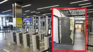 42-letni Polak zniszczył drzwi, bo nie mógł sobie poradzić z bramka na lotnisku
