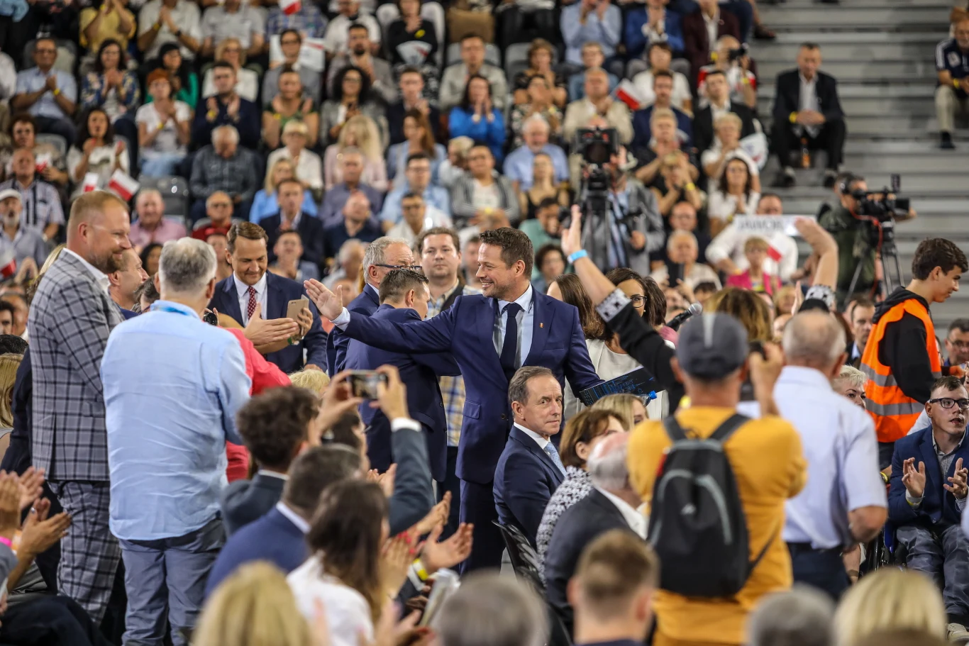 Prezydent Warszawy Rafał Trzaskowski podczas "Konwencji Przyszłości" Platformy Obywatelskiej 