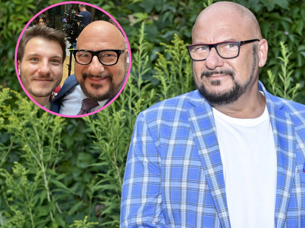 Piotr Gąsowski na planie serialu z wyjątkową osobą