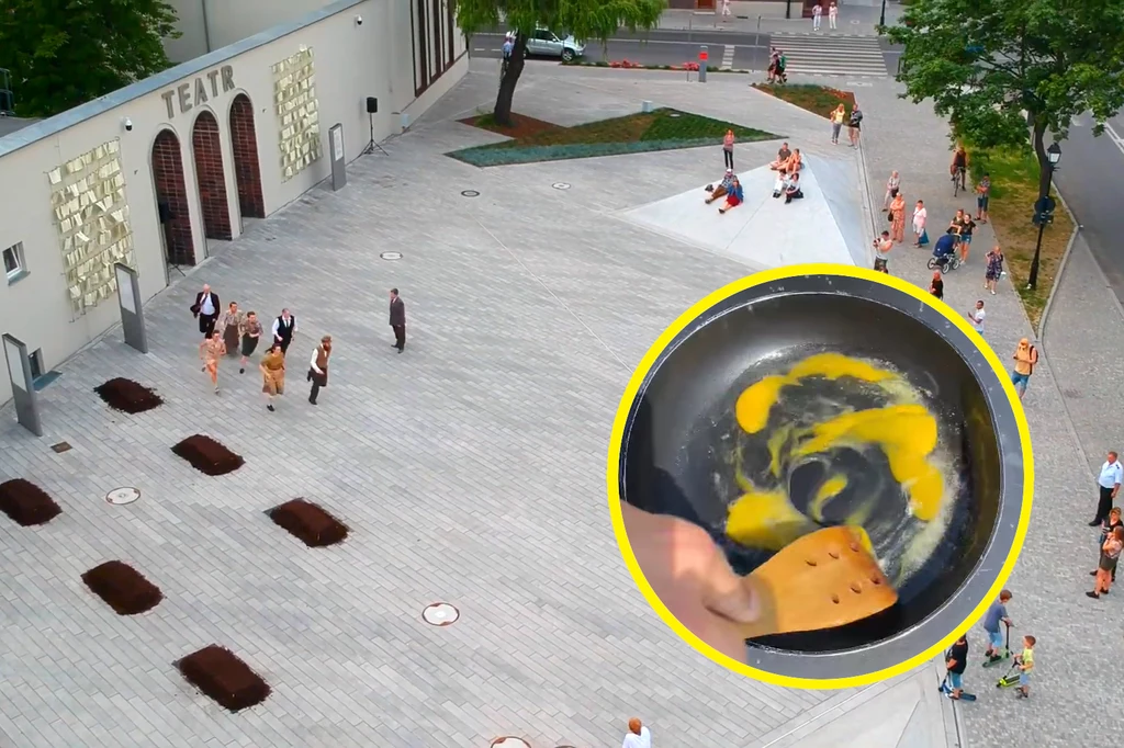 Jeden z gnieźnieńskich radnych postanowił zademonstrować poziom betonozy w swoim mieście. W tym celu na placu przed Teatrem Fredry na rozgrzanej ławce usmażył jajecznicę