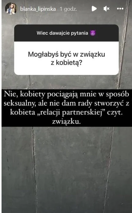 Blanka Lipińska na Instagramie Blanka Lipińska na Instagramie