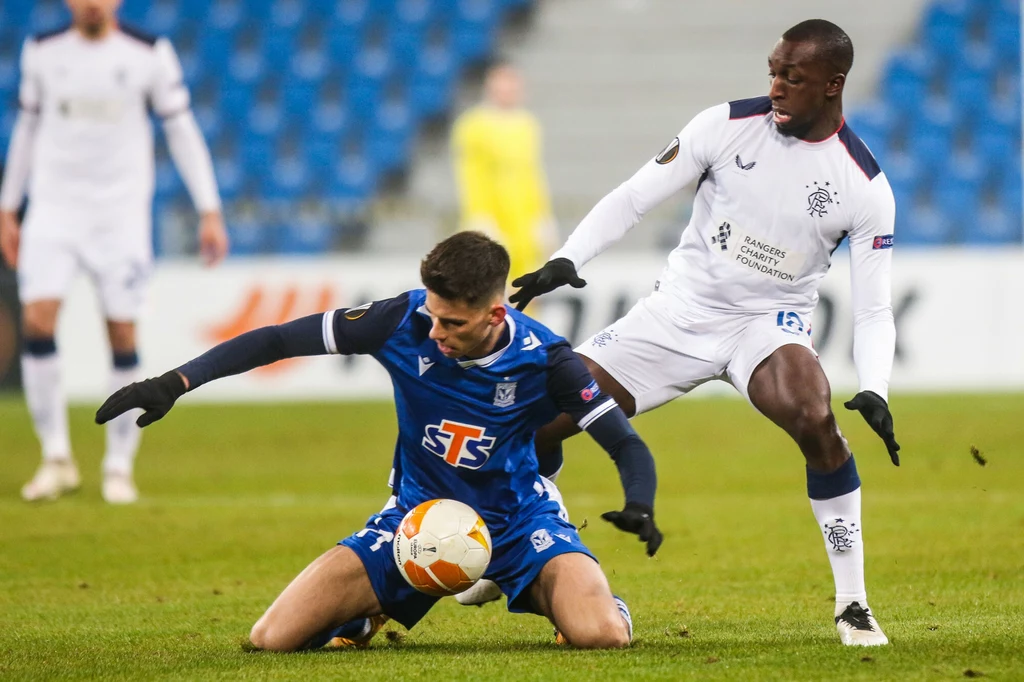 Lech Poznań w meczu z Glasgow Rangers Lech Poznań w meczu z Glasgow Rangers