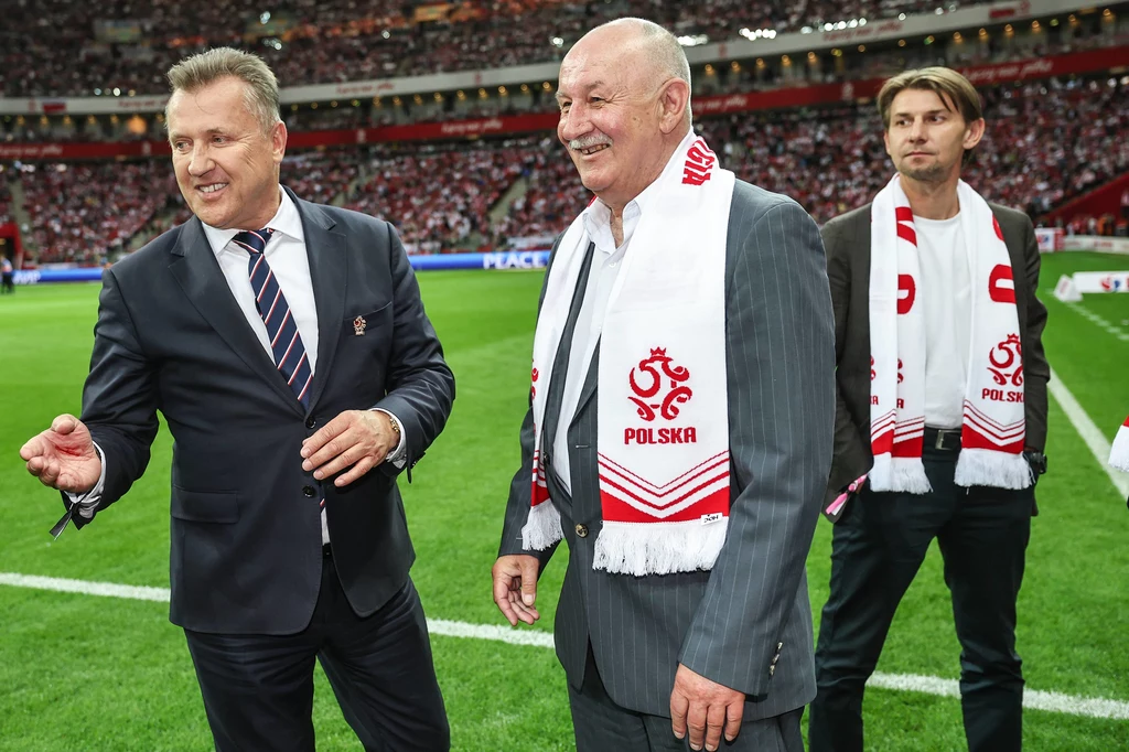 Janusz Kupcewicz z prezesem PZPN Cezarym Kuleszą. Warszawa 14 czerwca 2022, Stadion Narodowy Janusz Kupcewicz z prezesem PZPN Cezarym Kuleszą. Warszawa 14 czerwca 2022, Stadion Narodowy