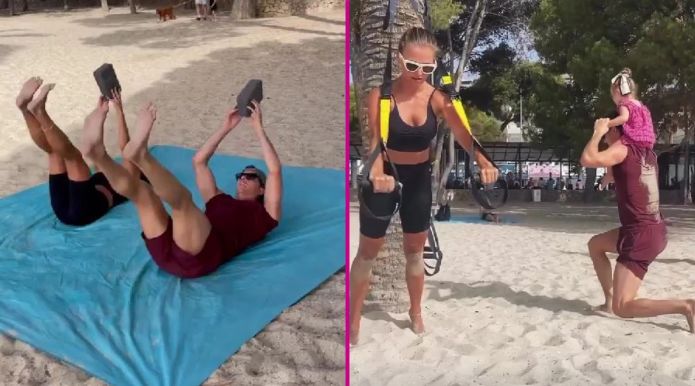 Robert Lewandowski i Anna Lewandowska na wakacjach nie próżnowali Robert Lewandowski i Anna Lewandowska na wakacjach nie próżnowali