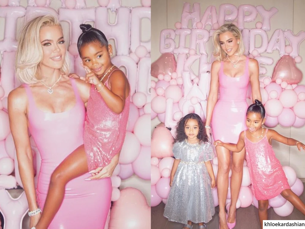 Khloe Kardashian niczym figura woskowa pozuje w lateksowej mini! @khloekardashian/