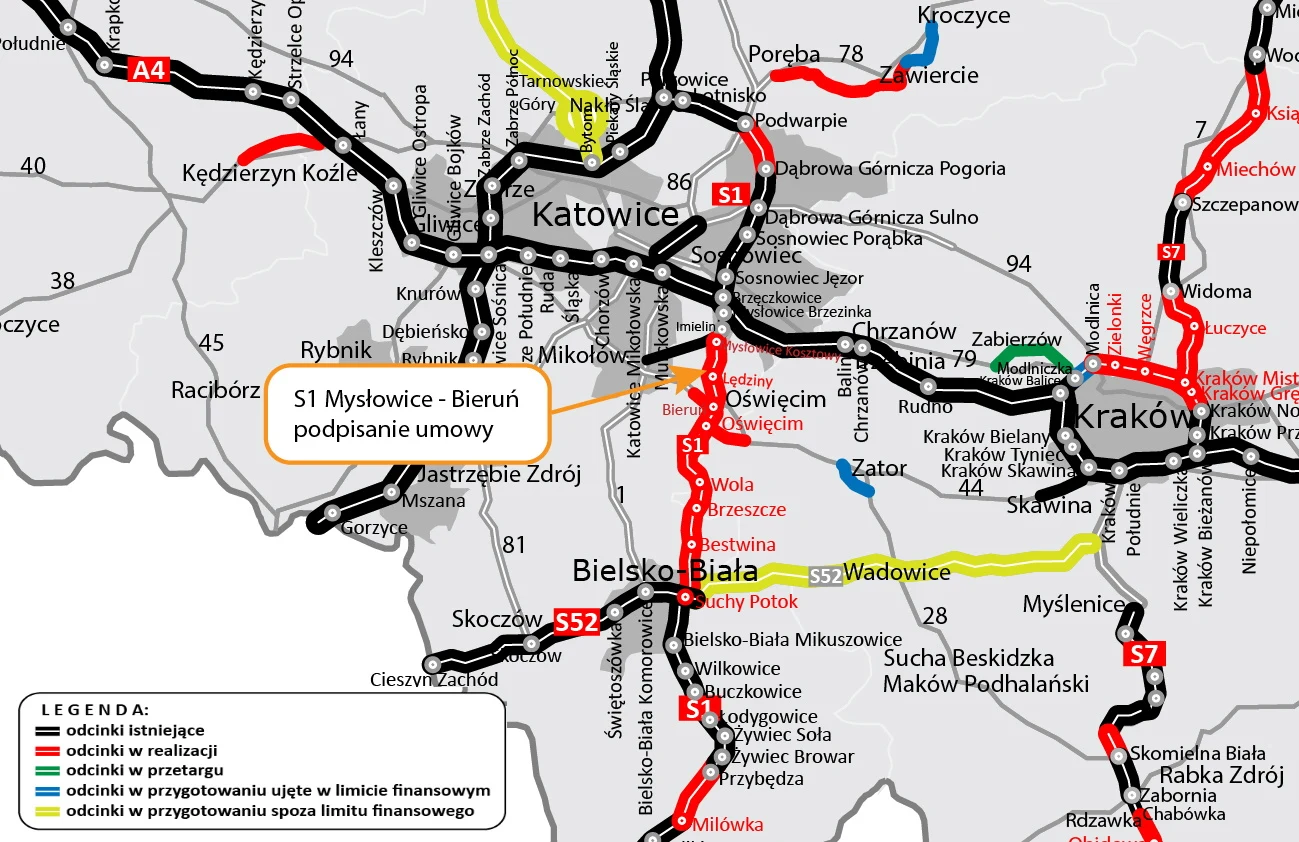 Budowa drogi ekspresowej S1 na Śląsku Budowa drogi ekspresowej S1 na Śląsku