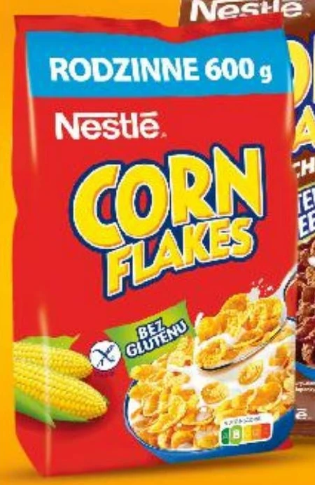 Nestlé Corn Flakes Chrupiące płatki kukurydziane z witaminami 600 g