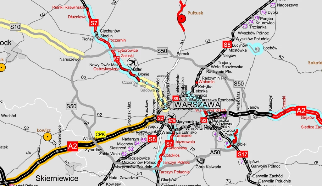 Podpisane umowy dotyczą zachodniej części obwodnicy aglomeracji warszawskiej