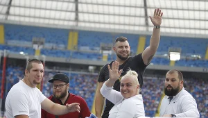 Joanna Fiodorow (druga z prawej) jest teraz trenerką Wojciecha Nowickiego (pierwszy z lewej)