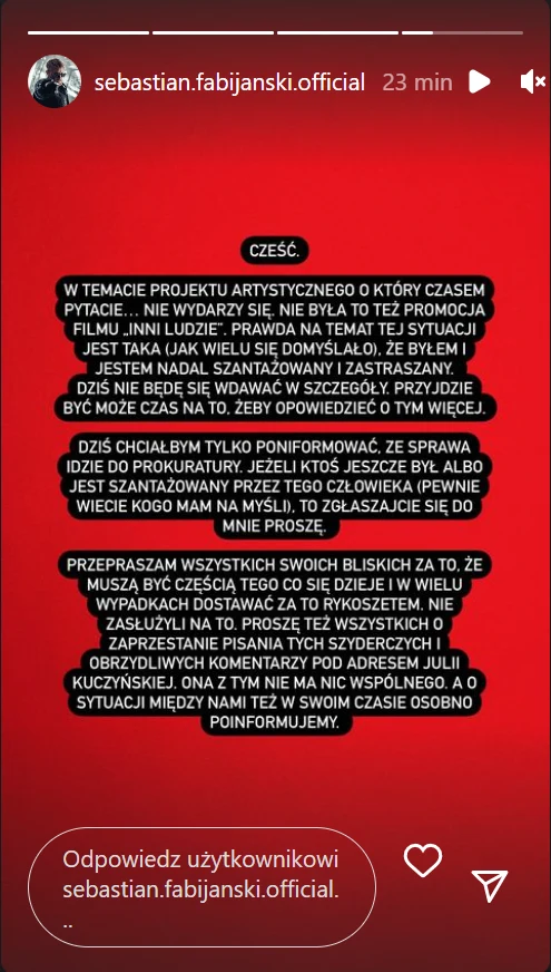 Sebastian Fabijański: instagram.com/sebastian.fabijanski.official/