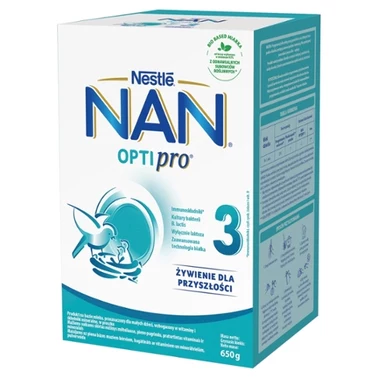 NAN OPTIPRO 3 Produkt na bazie mleka dla małych dzieci 650 g (2 x 325 g) - 1