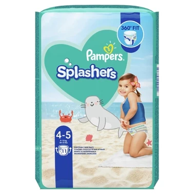 Pampers Splashers Baby Shark Pieluchomajtki do pływania, rozmiar 4, 9-15kg, 11szt - 3