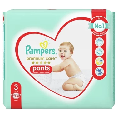 Pampers Premium Care Pieluchomajtki, rozmiar 3, 28 pieluszek, 6kg-11kg - 5