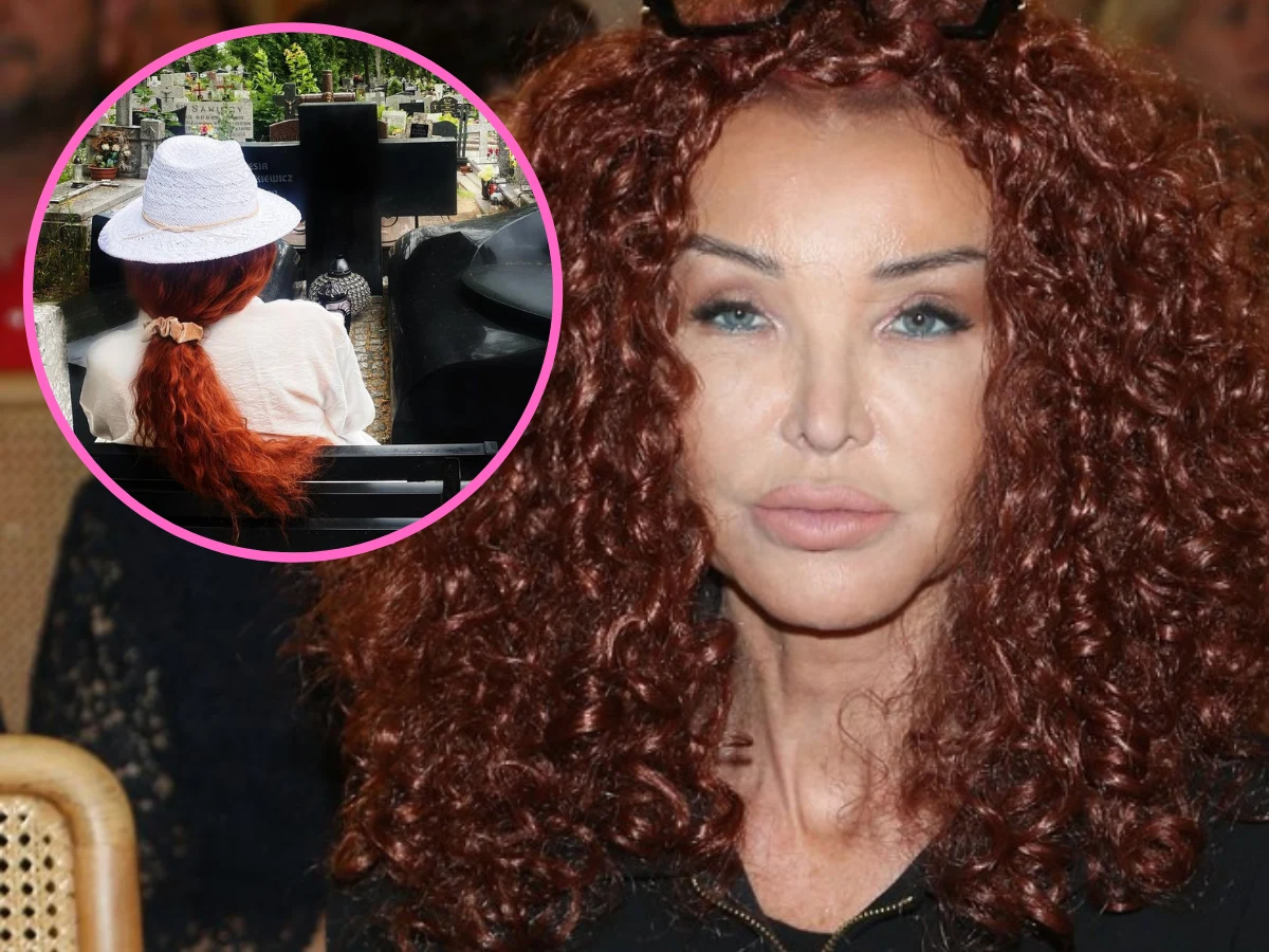 Ewa Minge rozmyśla na cmenatrzu Ewa Minge rozmyśla na cmenatrzu