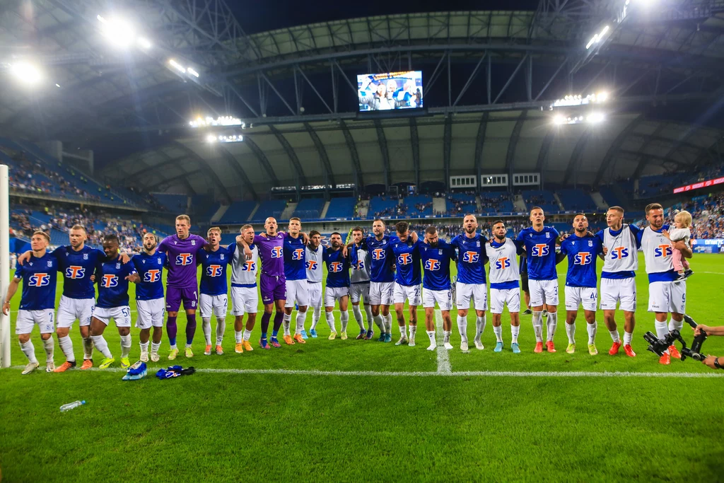 Lech Poznań w meczu z Karabachem Agdam Lech Poznań w meczu z Karabachem Agdam