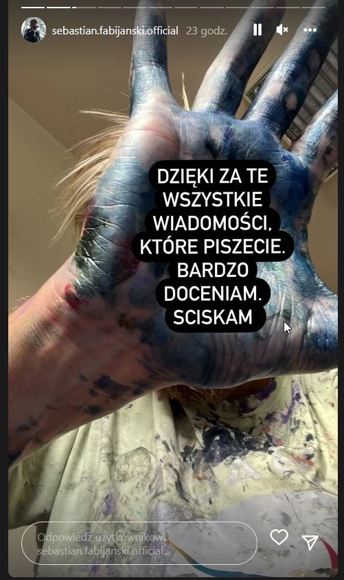 Sebastian Fabijański otrzymauje wsparcie od swoich fanów Sebastian Fabijański otrzymauje wsparcie od swoich fanów