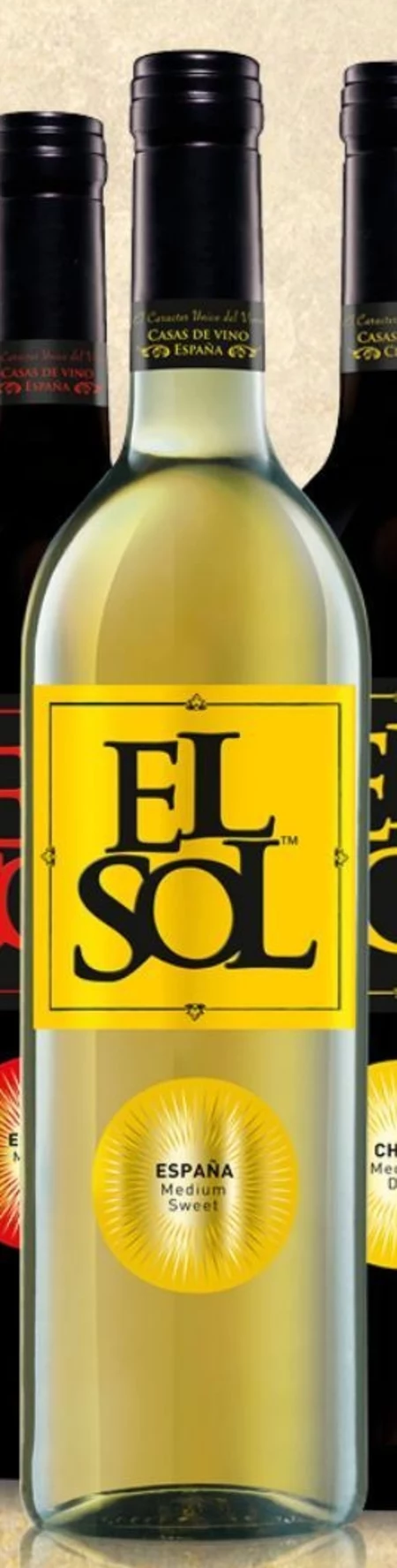 El Sol España Wino białe półsłodkie hiszpańskie 750 ml
