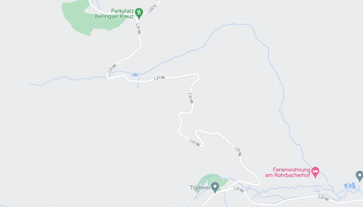 Droga krajowa 3196 od lat przyciąga amatorów szybkiej jazdy motocyklem / fot. mapy Google
