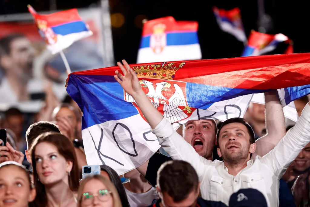 Serbscy kibice. Serbscy kibice.