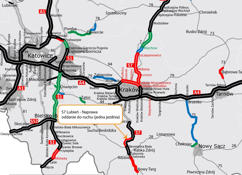 Droga ekspresowa S7 to nie tylko Zakopianka