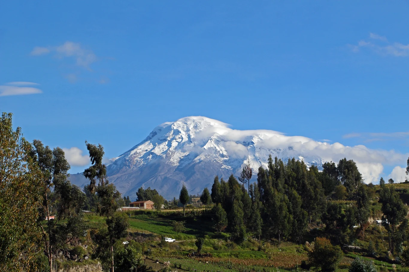 Chimborazo jest najwyższym szczytem w Ekwadorze