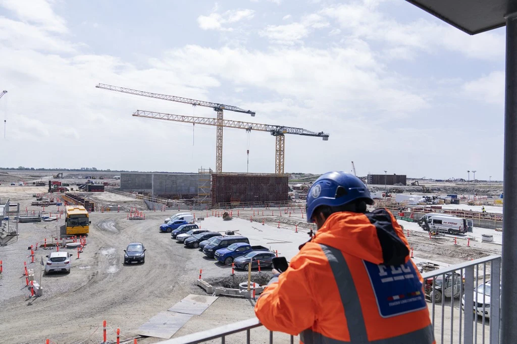 Plac budowy tunelu pod cieśniną Bełt Fehmarn Plac budowy tunelu pod cieśniną Bełt Fehmarn