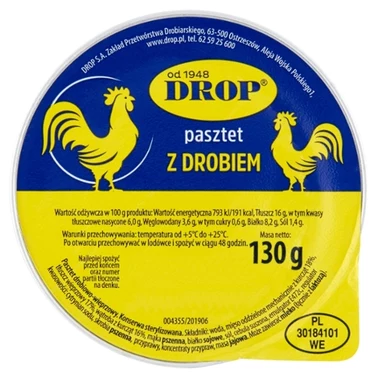 Drop Pasztet z drobiem 130 g - 0