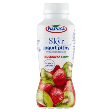 Piątnica Skyr jogurt pitny typu islandzkiego truskawka & kiwi 330 ml - 0