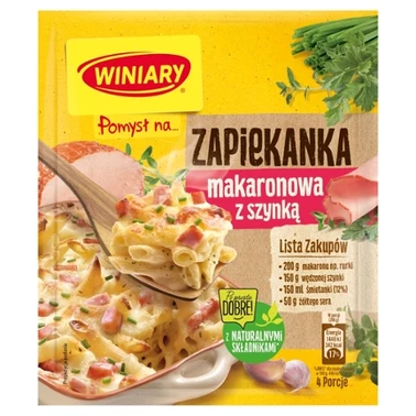 Winiary Pomysł na... Zapiekanka makaronowa z szynką 35 g - 0